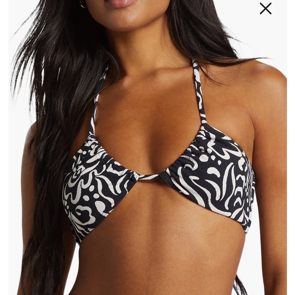 Billabong Black and White Bikini Top